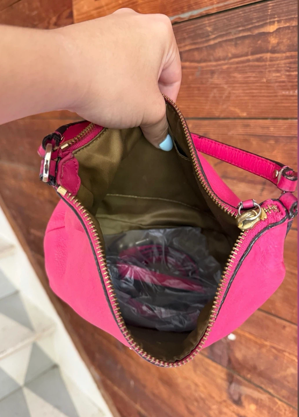 Coach Hot Pink Leather Hobo Bag - photo 4