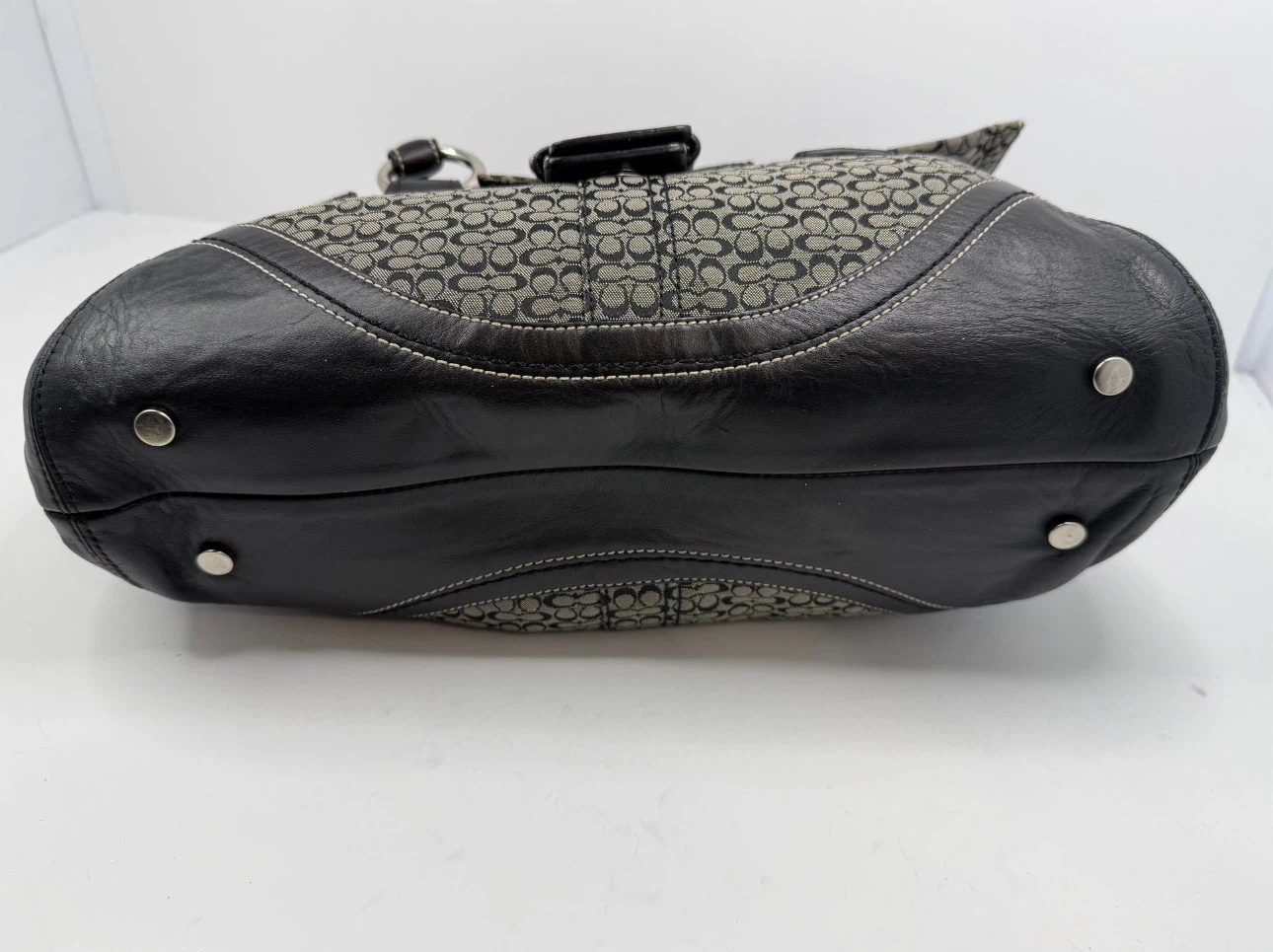 Coach Signature Canvas and Leather Shoulder Bag - photo 4