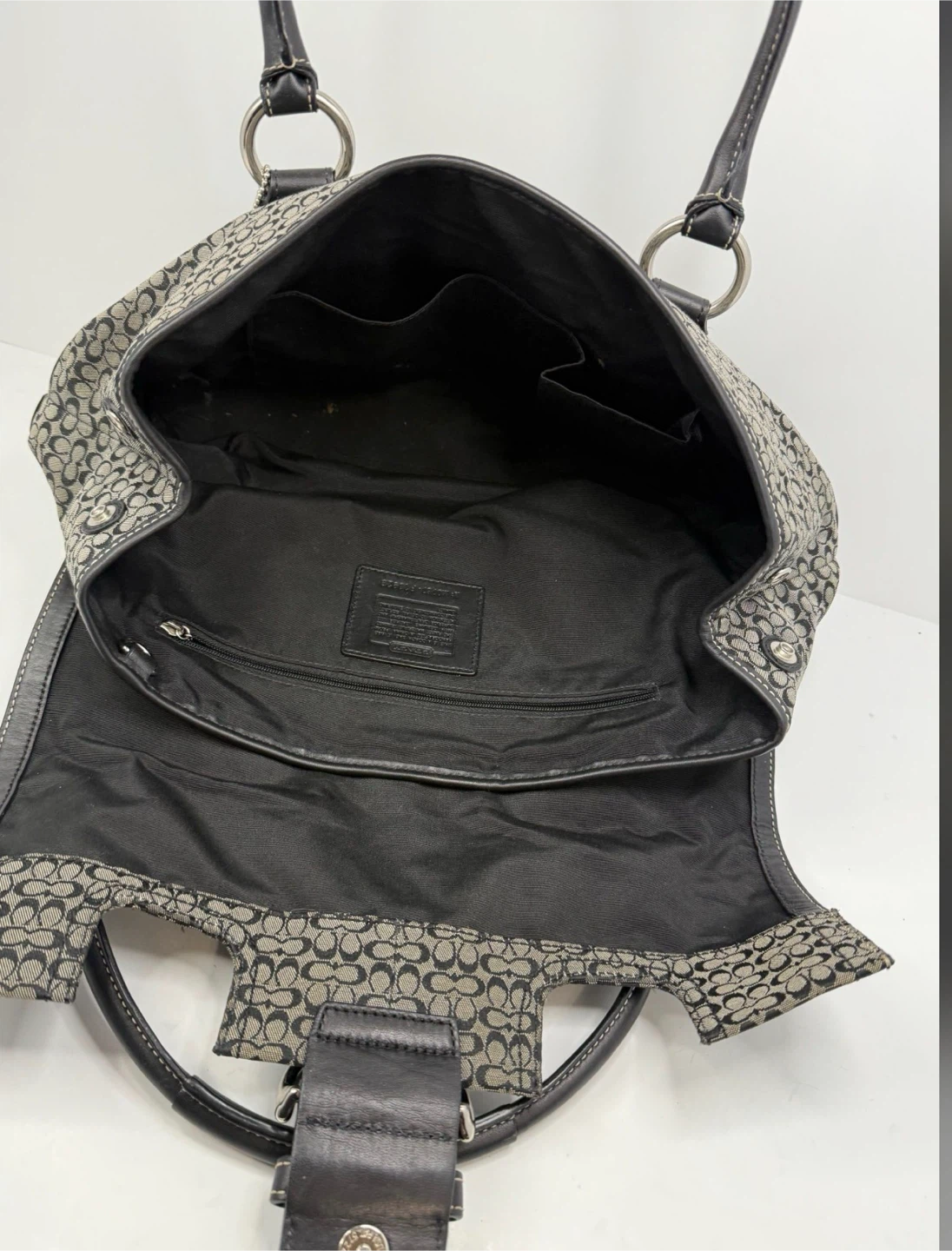 Coach Signature Canvas and Leather Shoulder Bag - photo 5