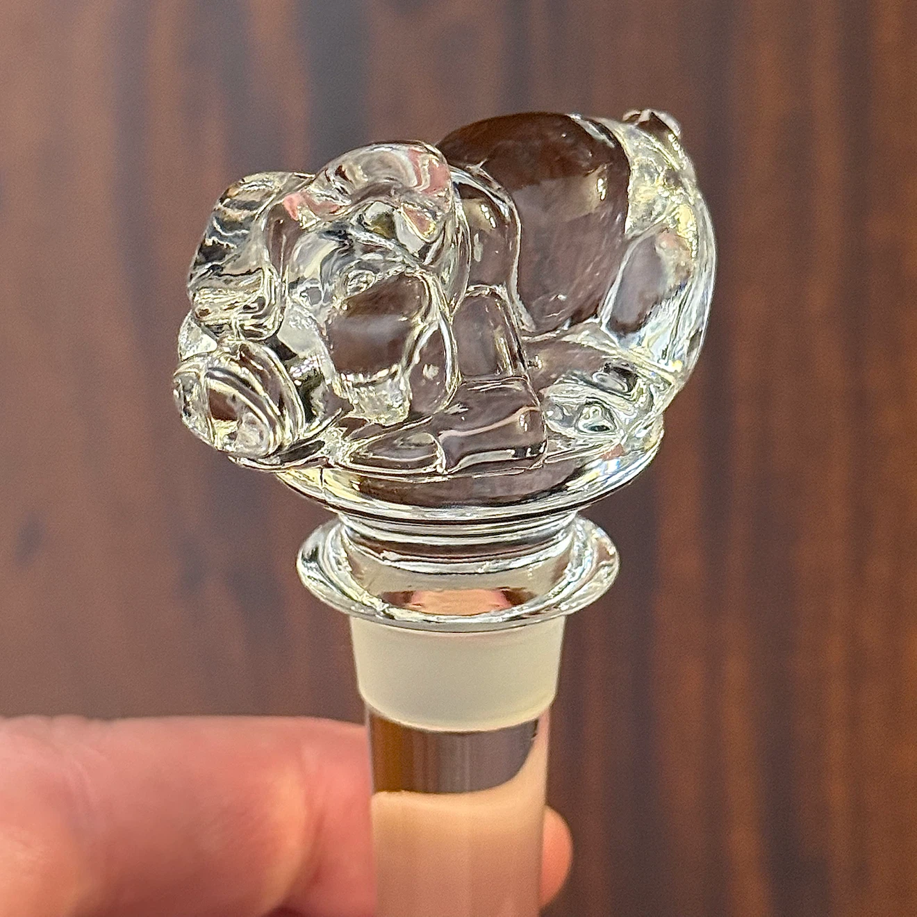 Mikasa crystal pig wine stopper - photo 2