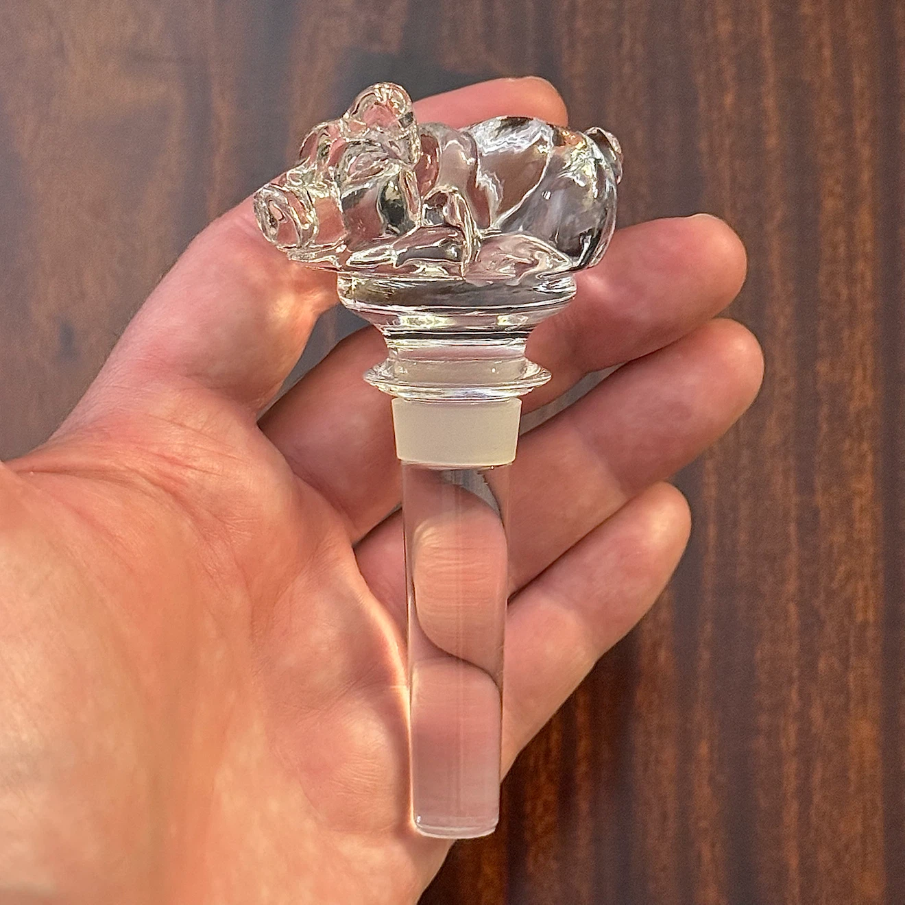 Mikasa crystal pig wine stopper - photo 3