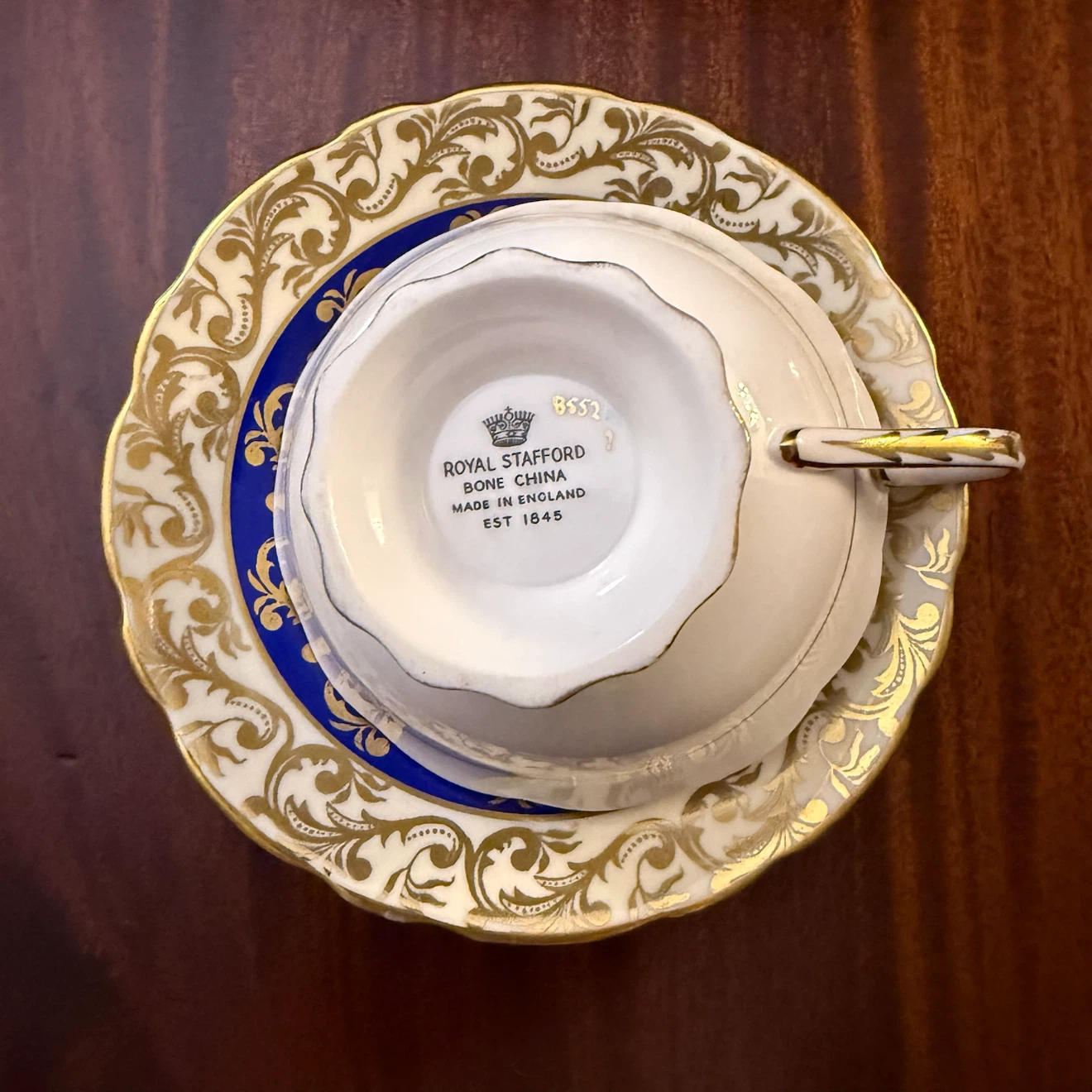 Royal Stafford royal blue/gold teacup - photo 4