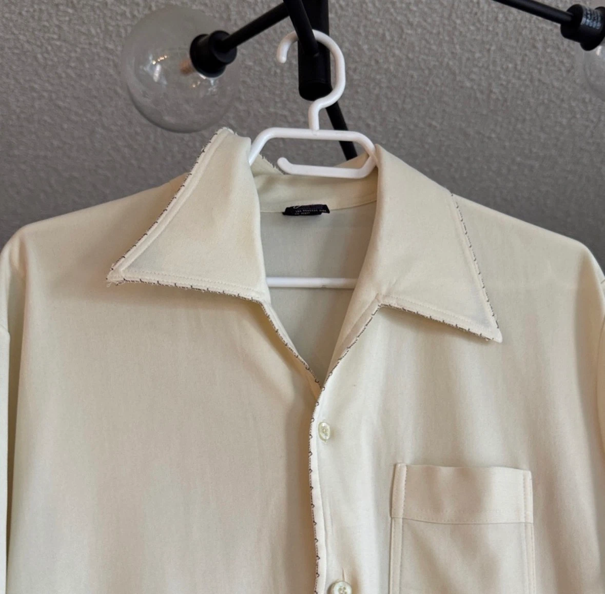 Vintage Off-White Button-Down Shirt - photo 2