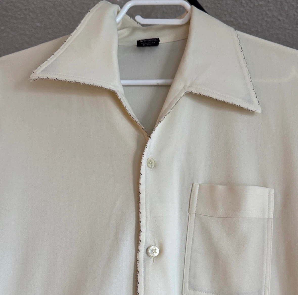 Vintage Off-White Button-Down Shirt - photo 4
