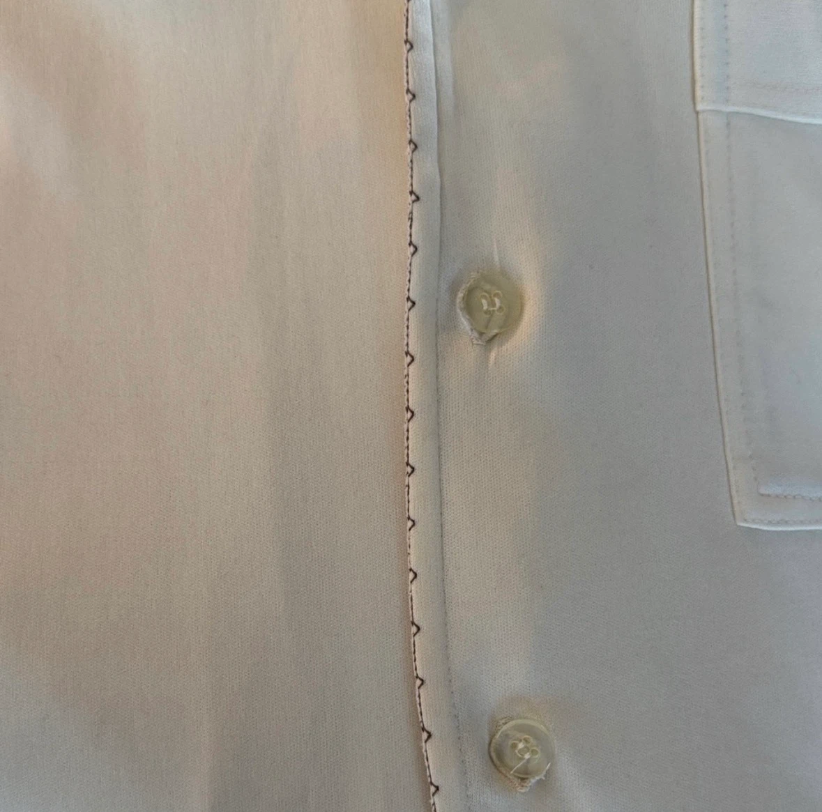 Vintage Off-White Button-Down Shirt - photo 5