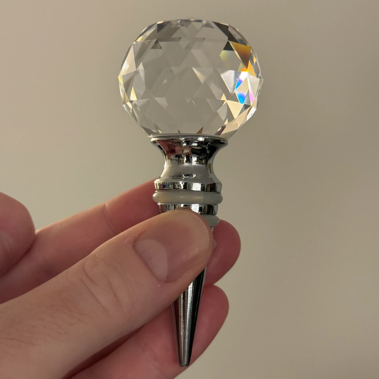 Cut crystal globe wine stopper - photo 2