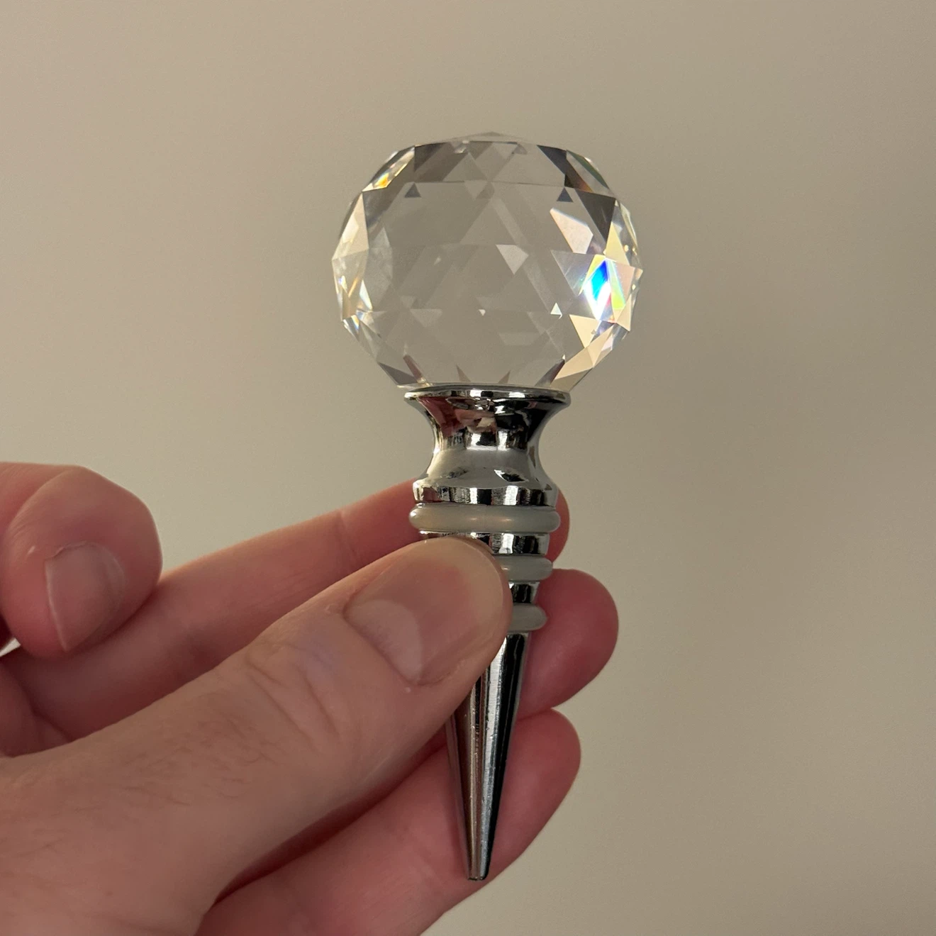 Cut crystal globe wine stopper - photo 4
