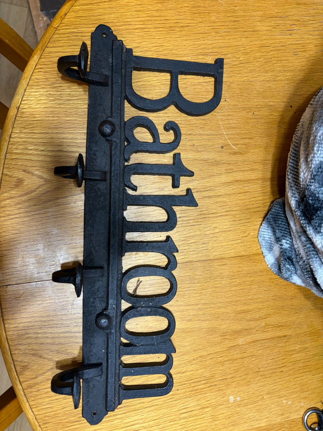 Cast Iron Bathroom Wall Hook Rack