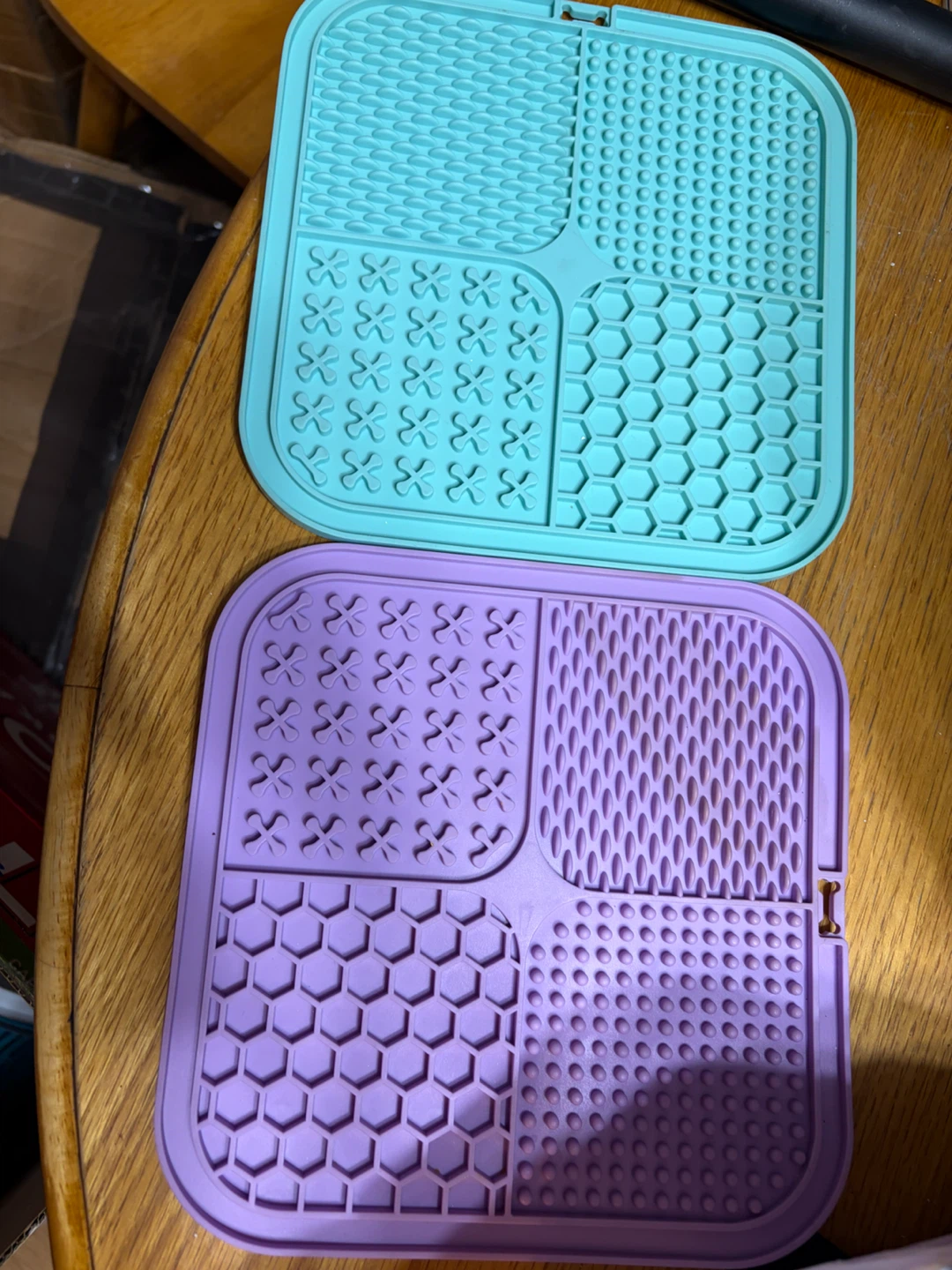Two Silicone Pet Lick Mats