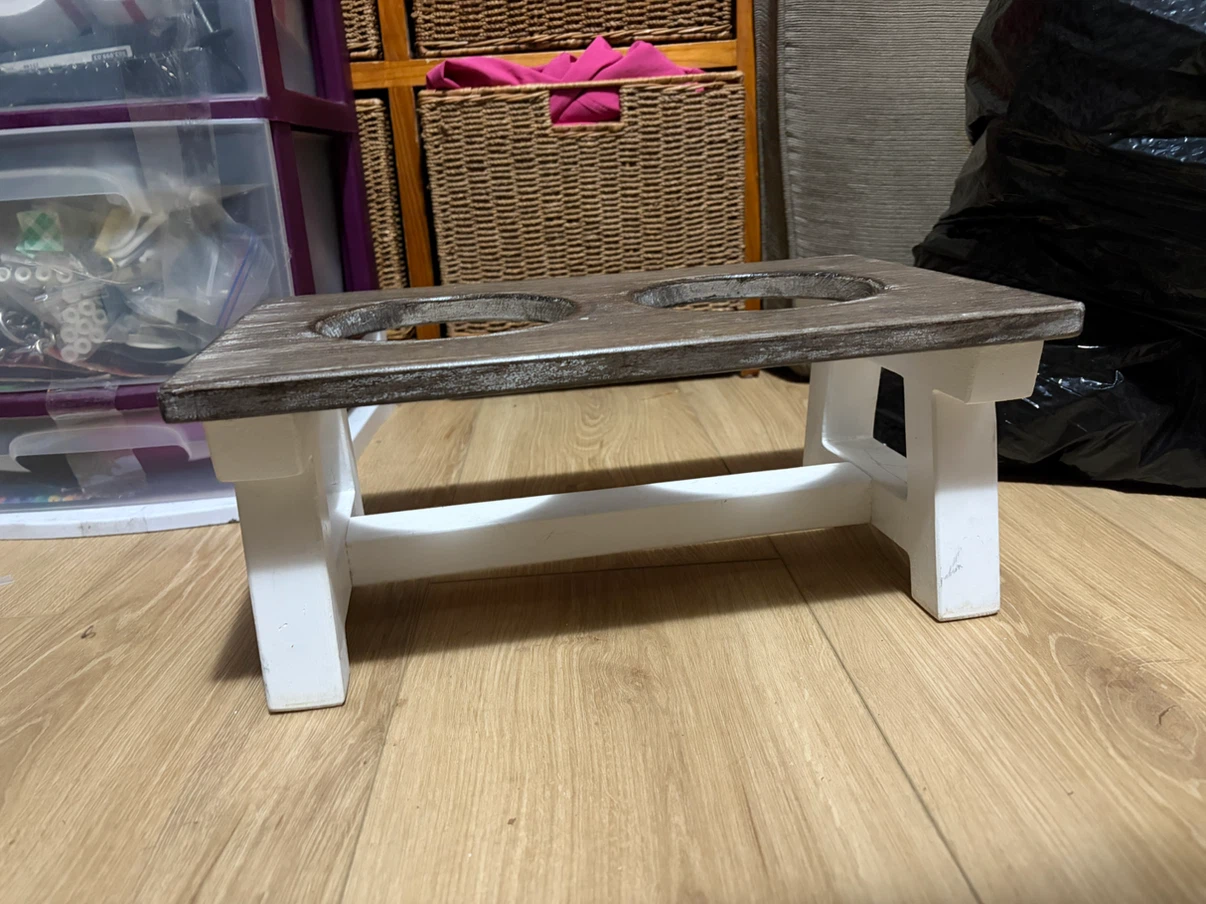 Rustic Raised Pet Bowl Stand