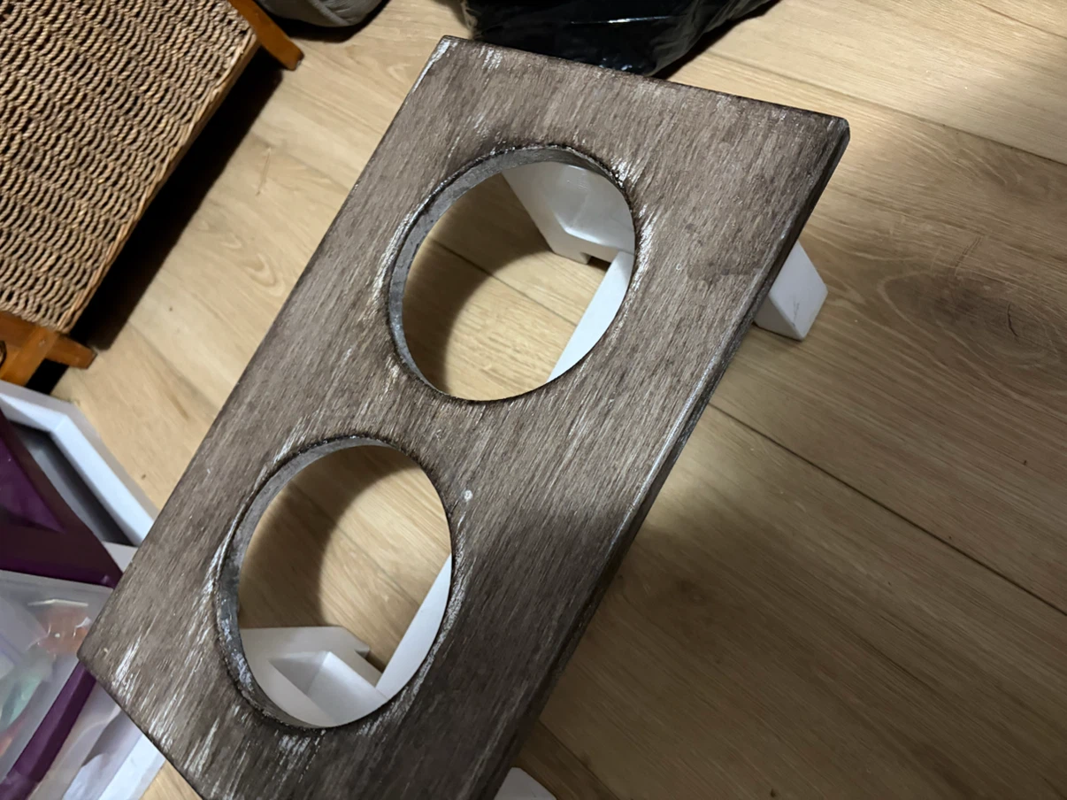Rustic Raised Pet Bowl Stand - photo 2