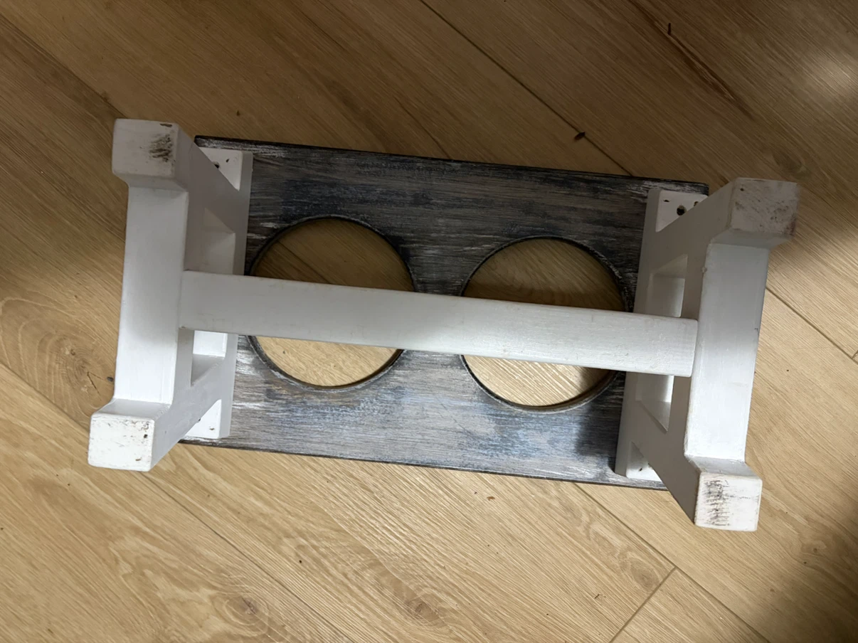 Rustic Raised Pet Bowl Stand - photo 4