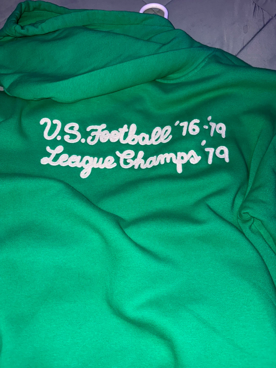 Green U.S. Football League Champs Hoodie - photo 2