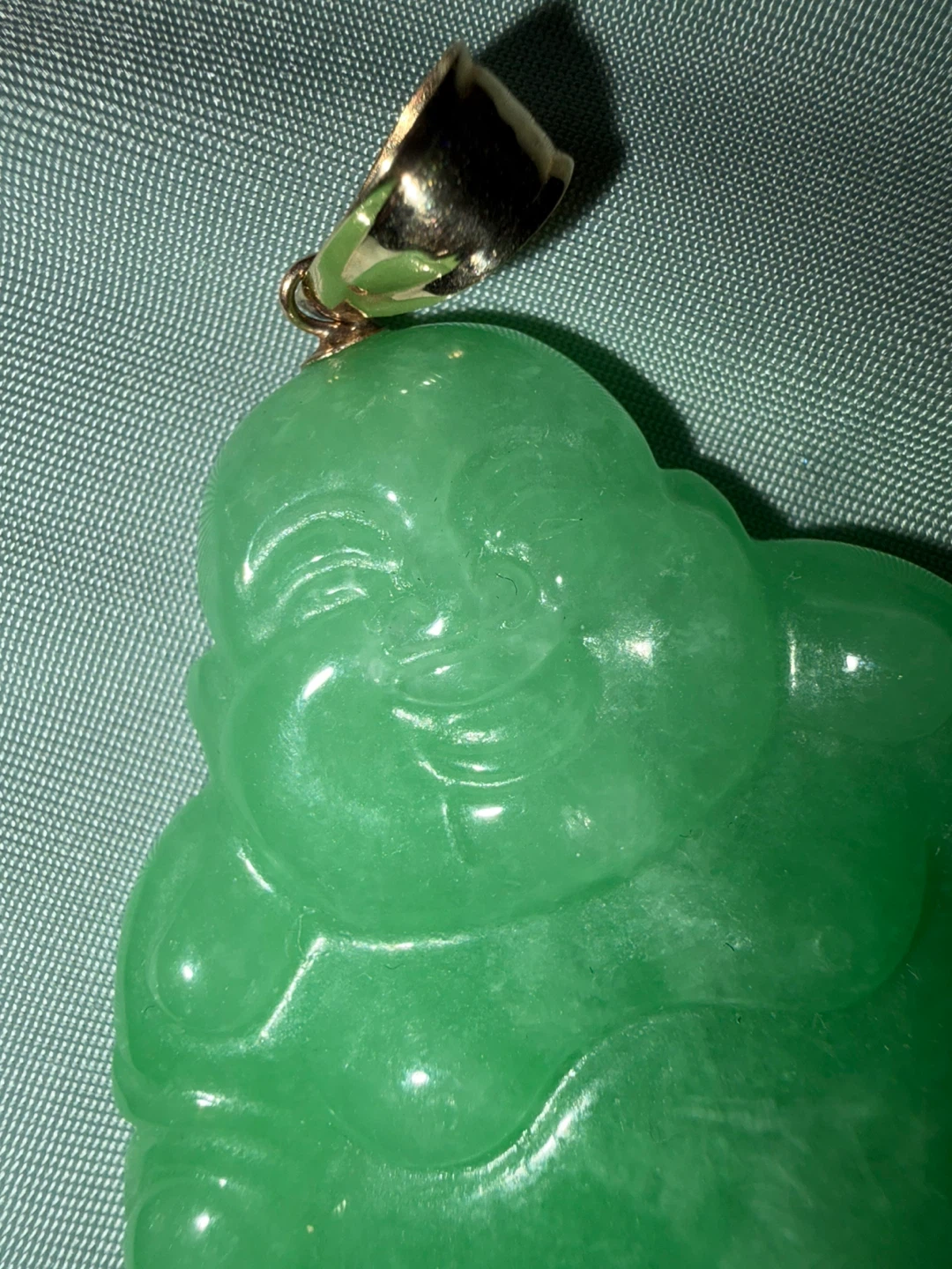 Green Jade Buddha Pendant - photo 4