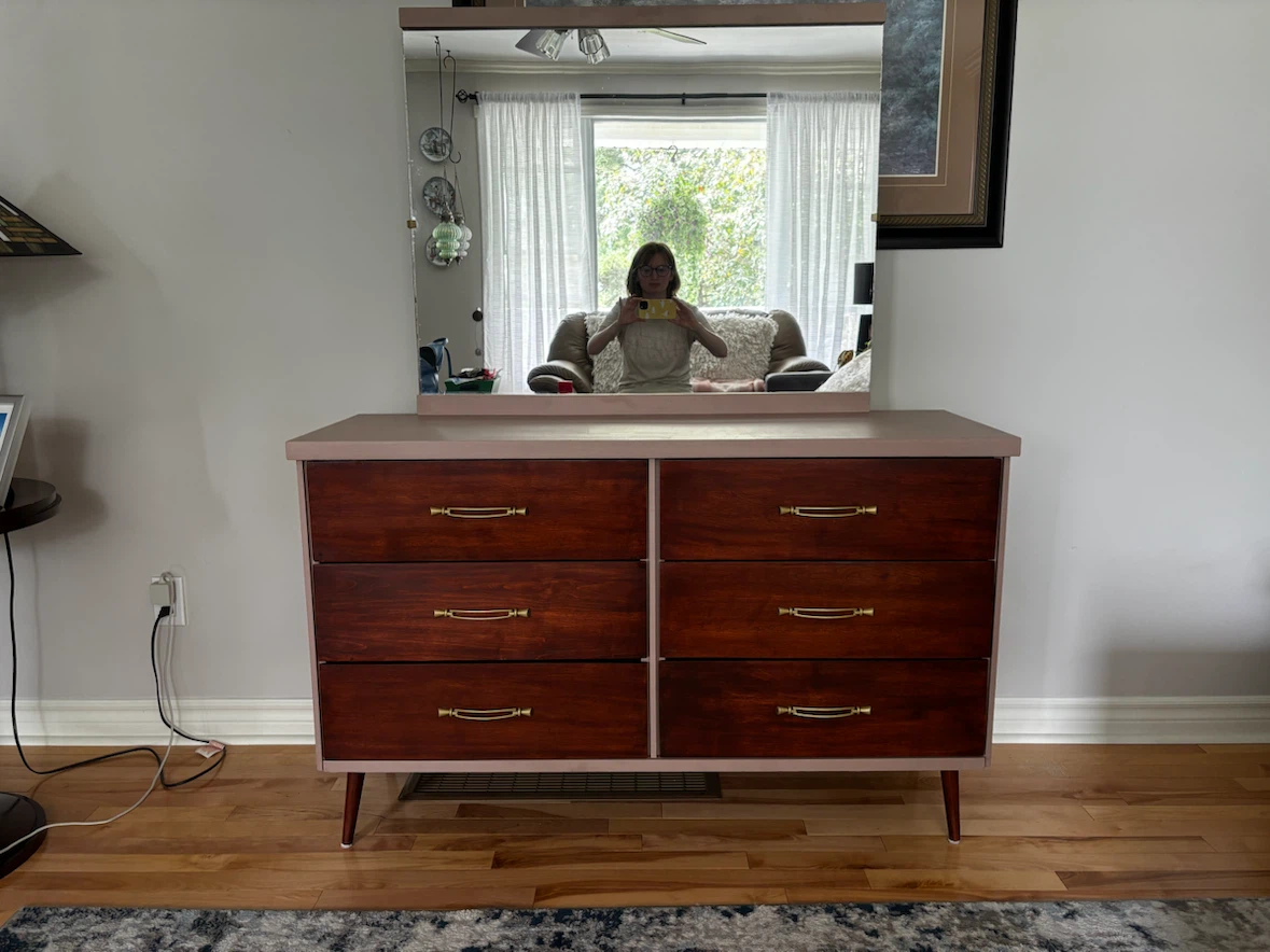 Canadian Made Mid Century Modern Refurbished antique dresser - photo 2