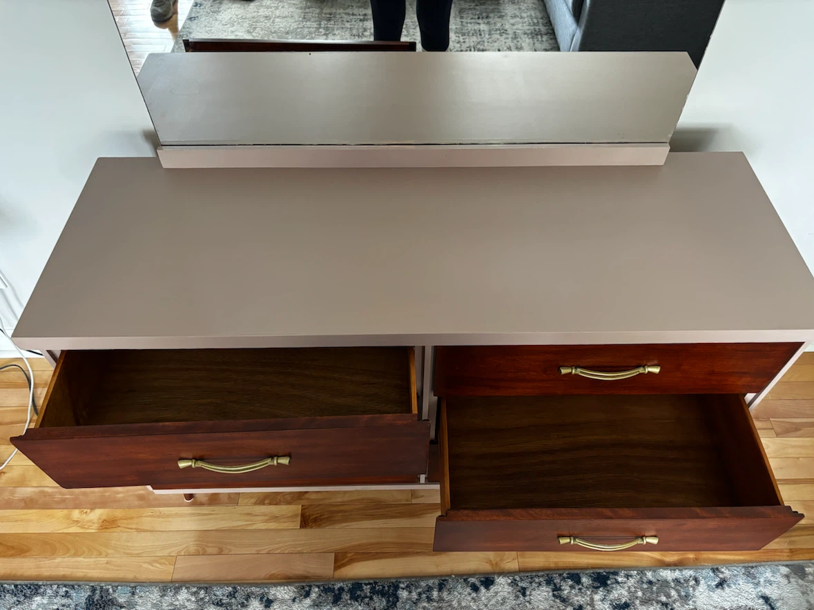 Canadian Made Mid Century Modern Refurbished antique dresser - photo 3