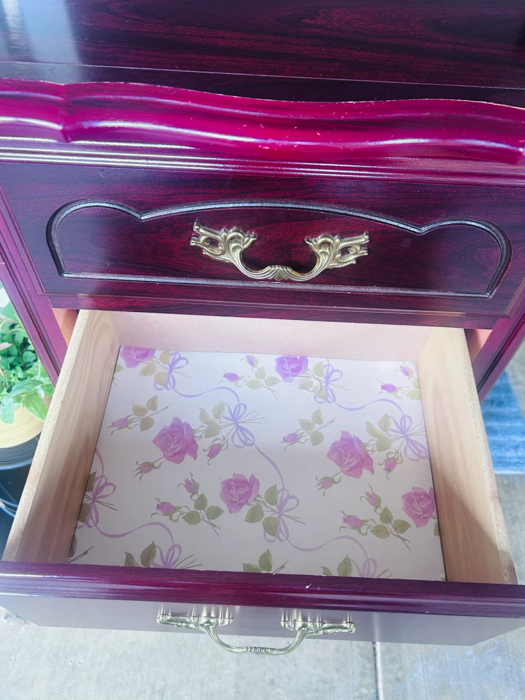 Tall Burgundy Six-Drawer Dresser - photo 2