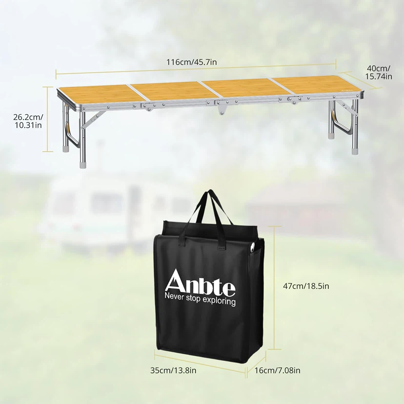 Anbte Portable Folding Picnic Table