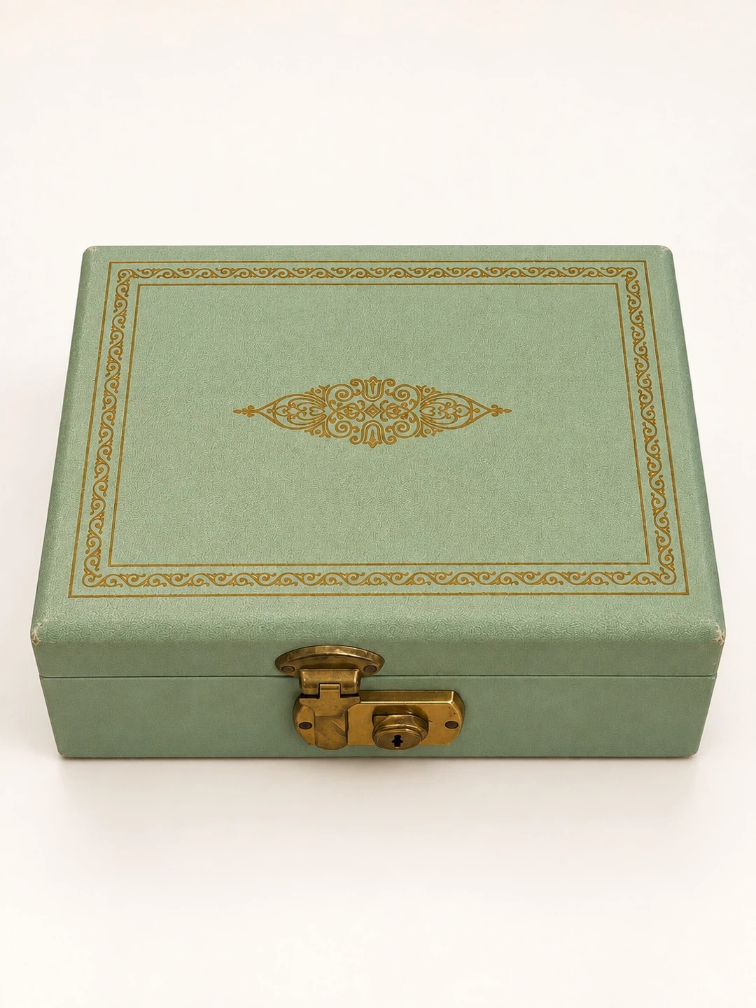 Vintage Pastel Green Jewellery Box
