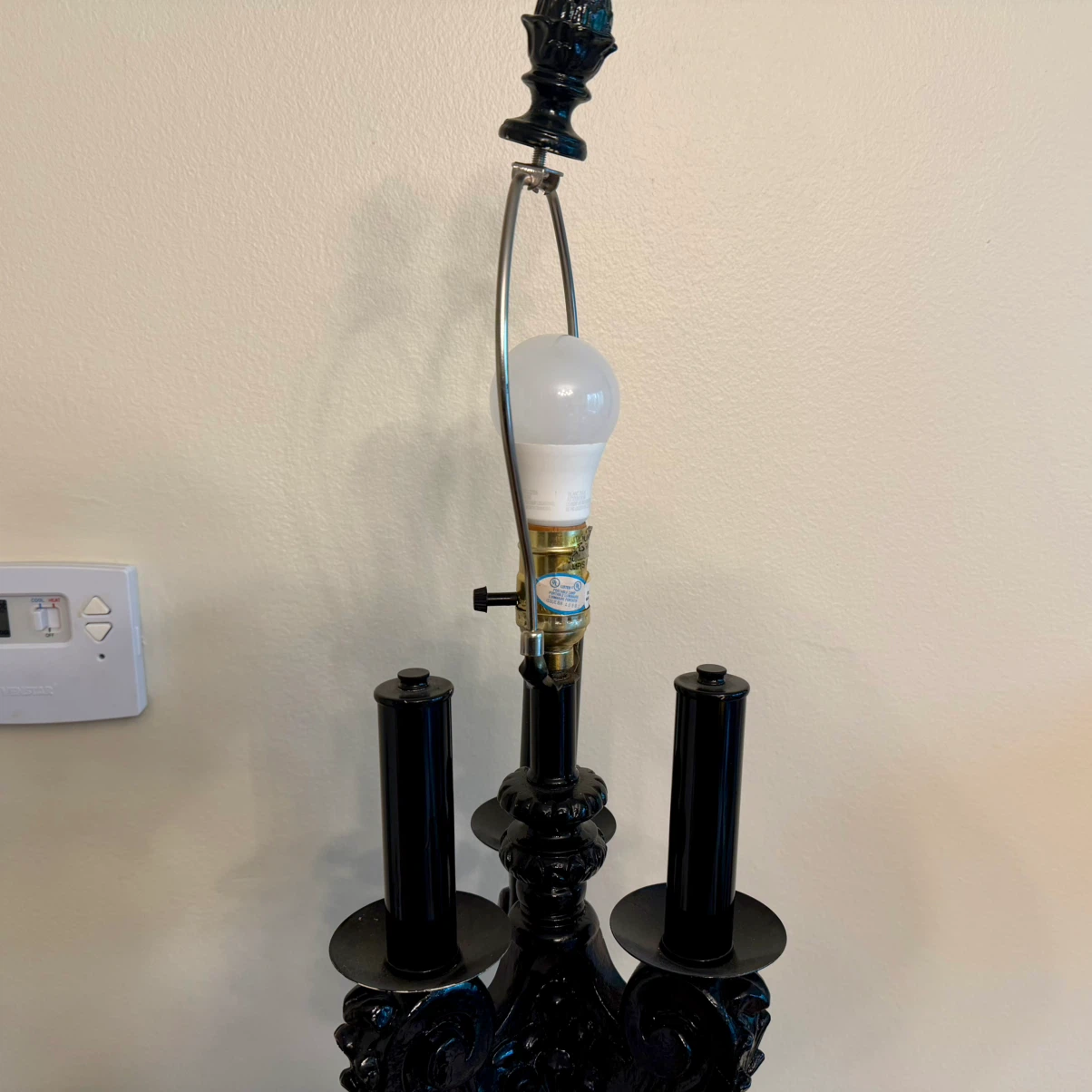 Black Ornate Candelabra Floor Lamp - photo 5
