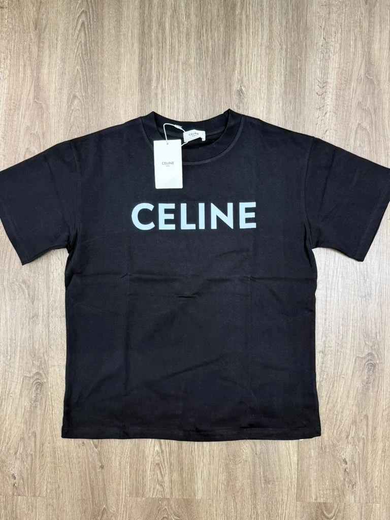 Celine Black Logo T-Shirt