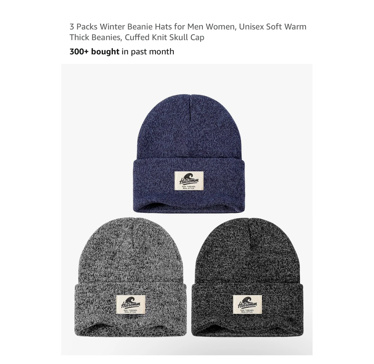 Brand new 3 Packs Winter Beanie Hats for Men Women
