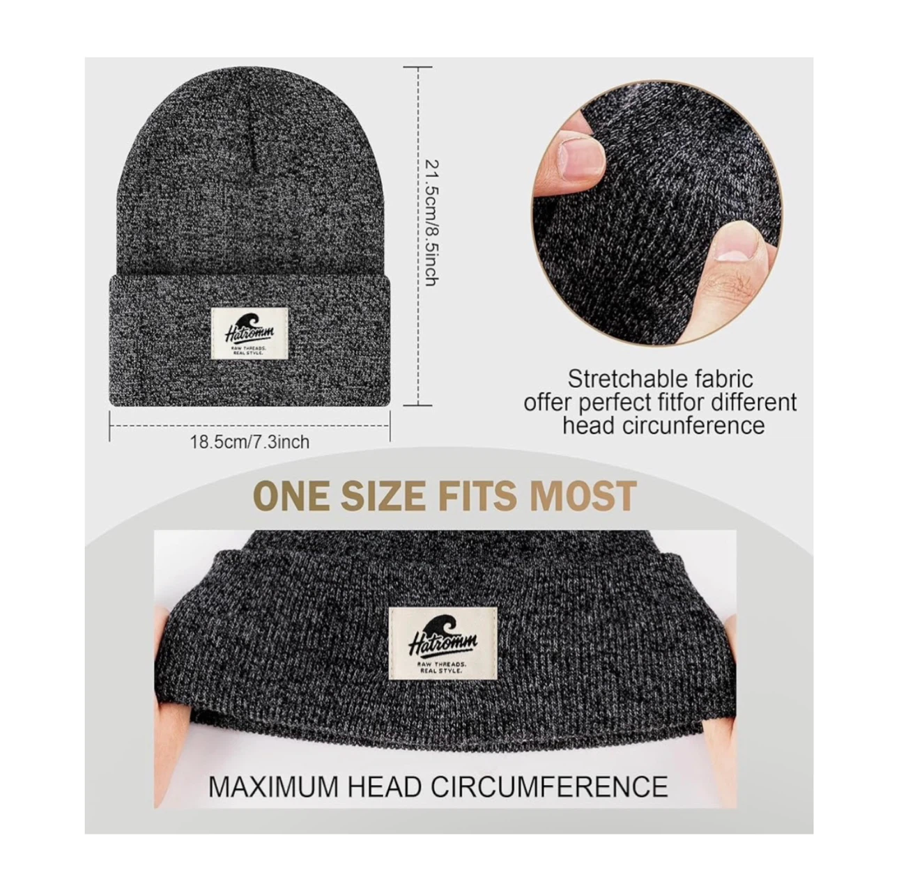 Brand new 3 Packs Winter Beanie Hats for Men Women - photo 3