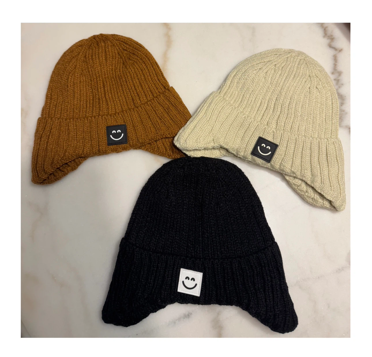 Brand new  3 Pack Baby Beanie Hats with Earflaps, - photo 2