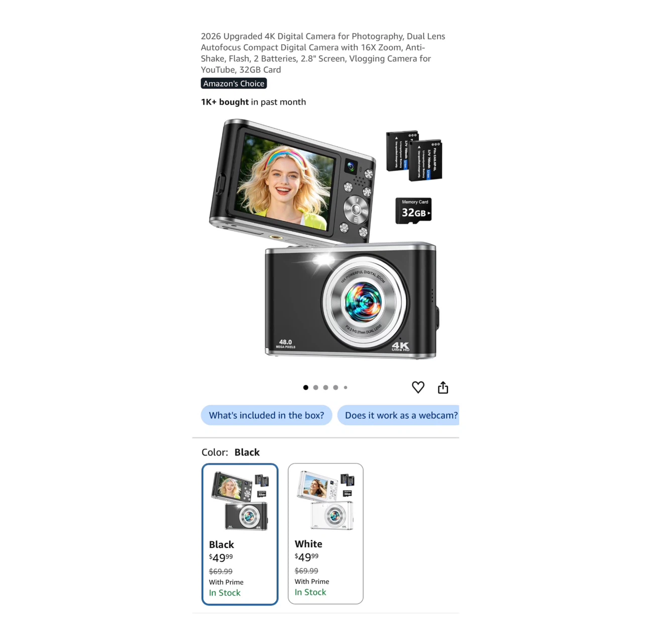 Brand new 2026 Upgraded 4K Digital Camera