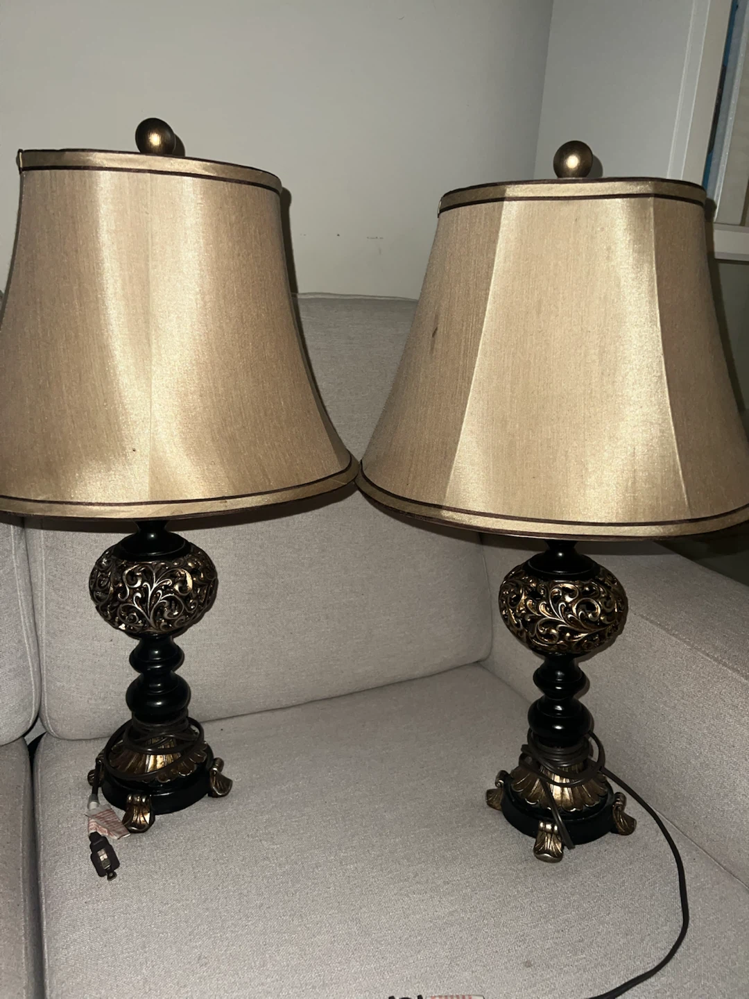 Set of two decorative table lamps