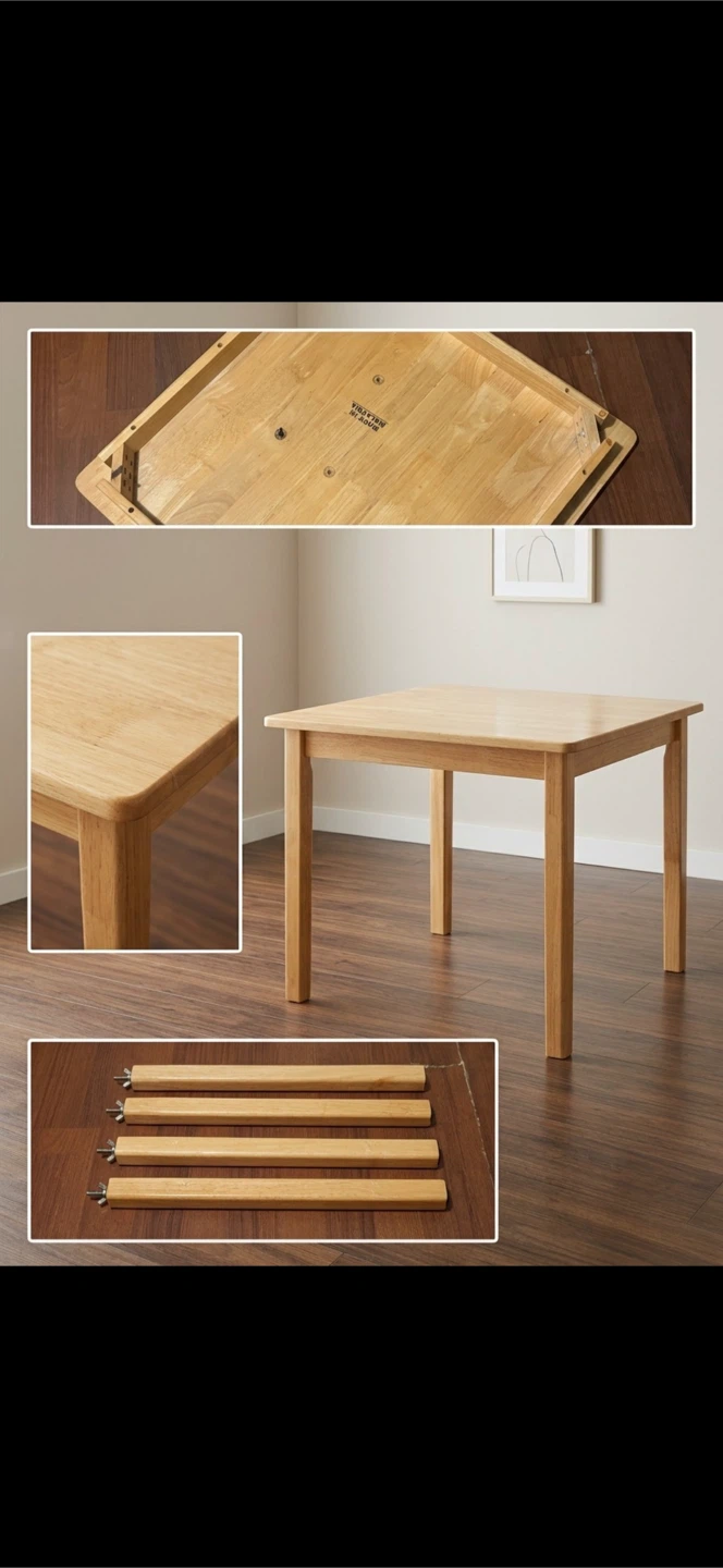 Solid Wood Square Dining Table - photo 2