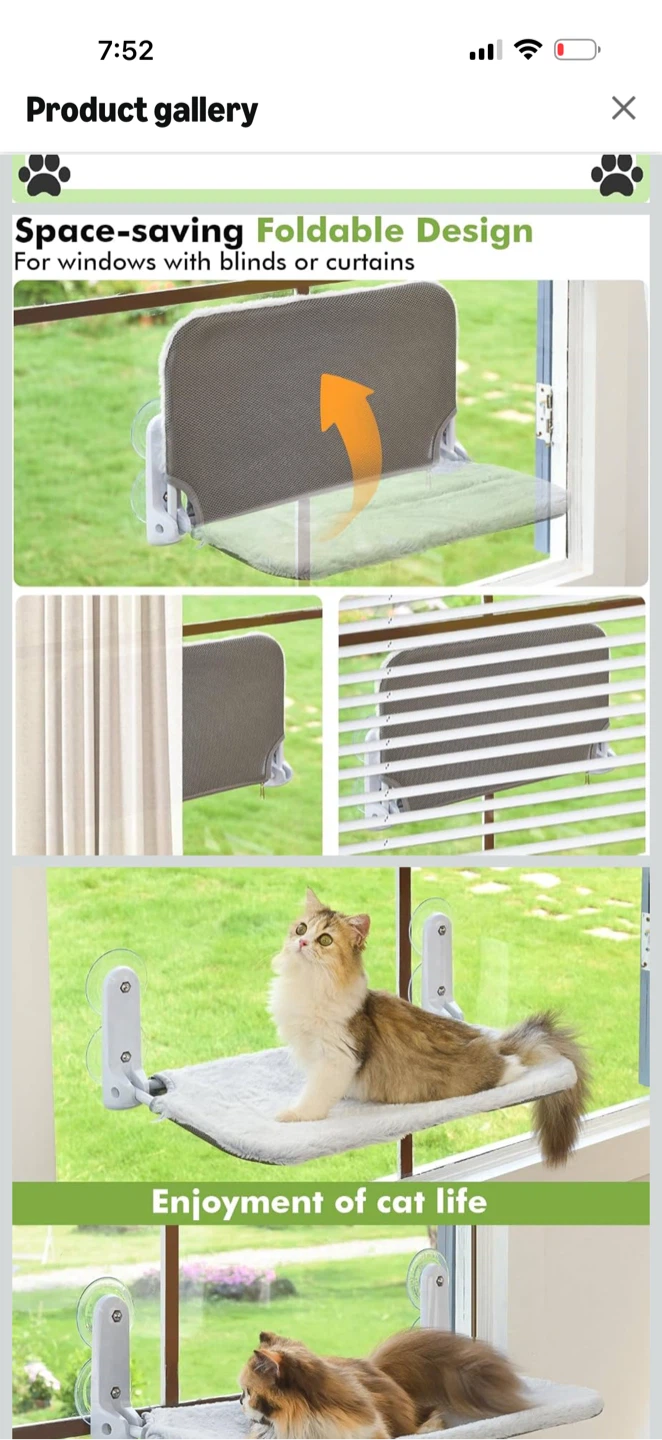 Foldable Window Cat Perch