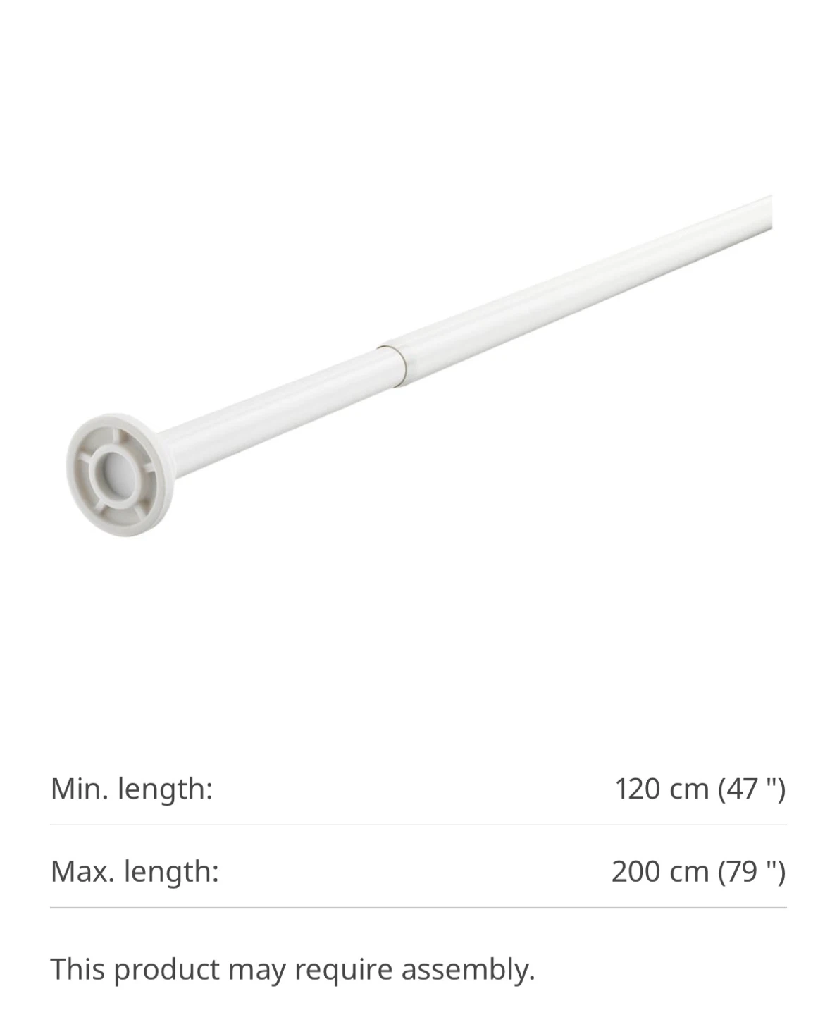 White Shower Curtain Rod - photo 2