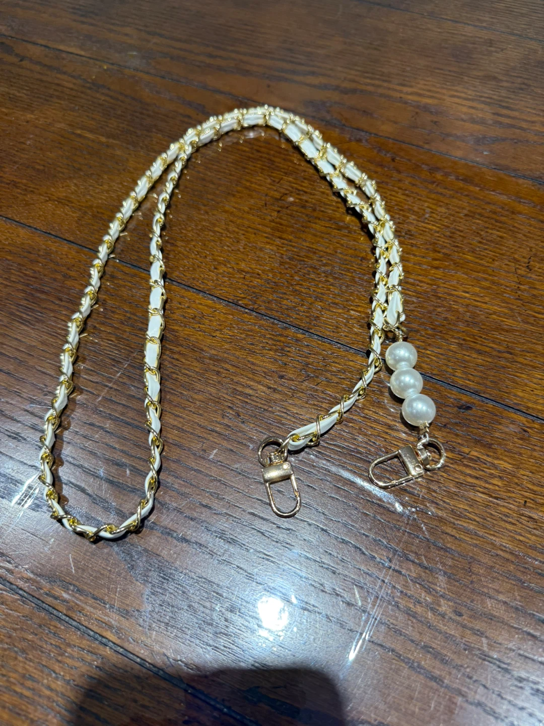 Pearl & Gold Chain Strap