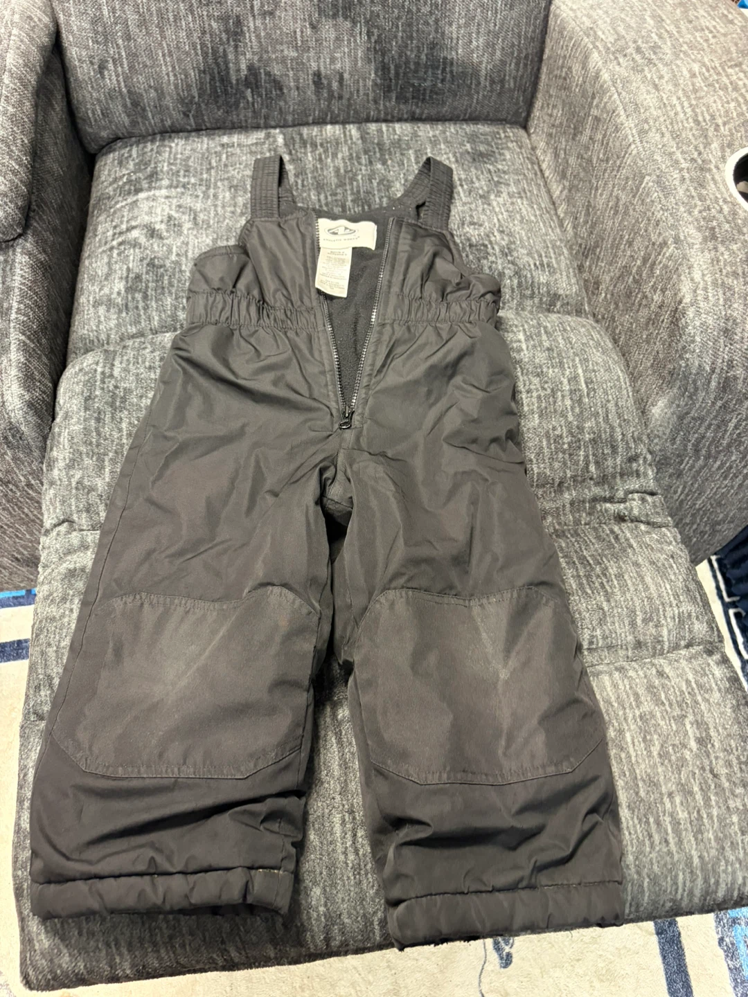 Athletic Works Boys Black Snow Bib Pants Size 3