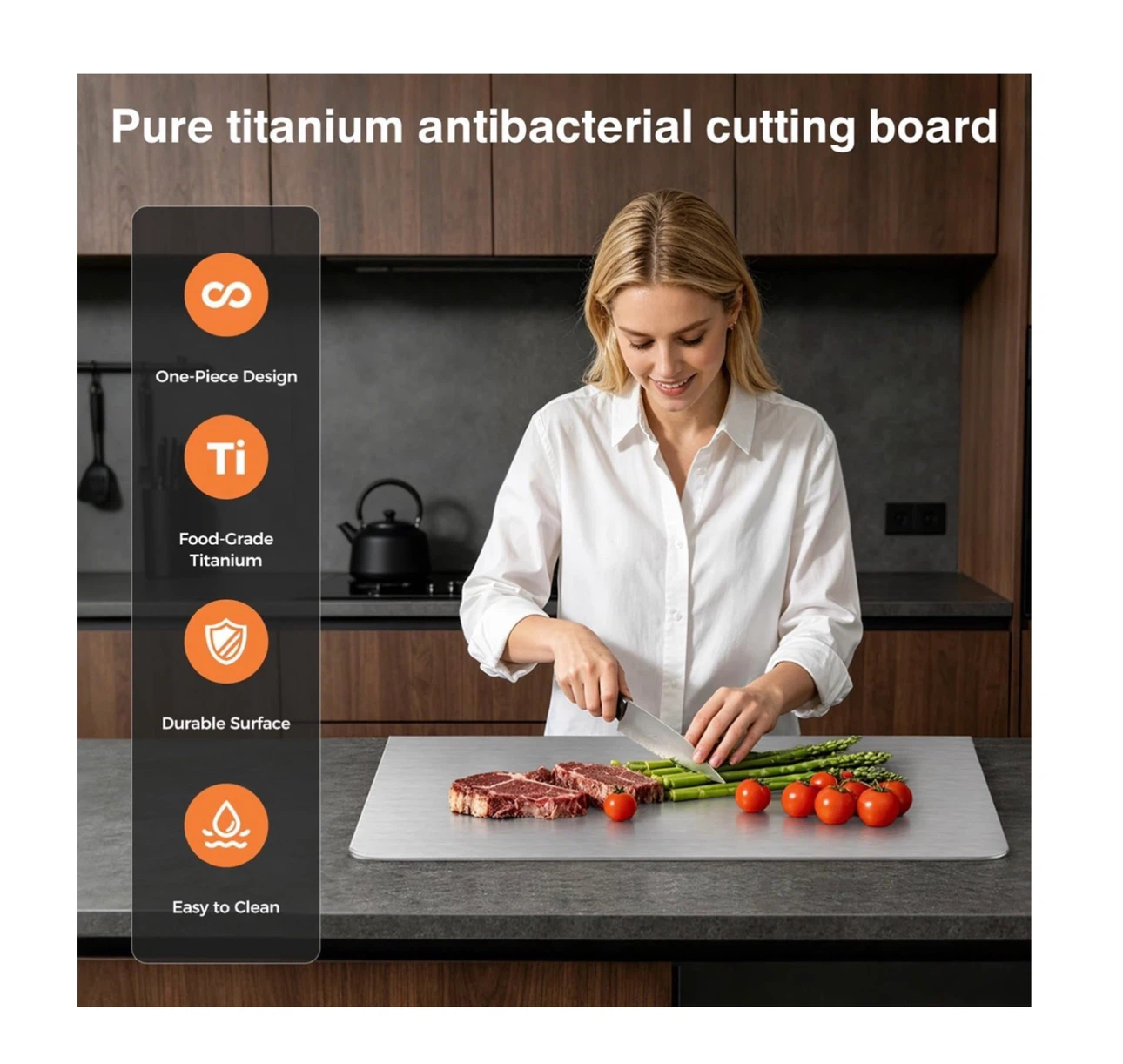 Brand new 16 * 12 Pure Titanium Cutting Board - photo 3