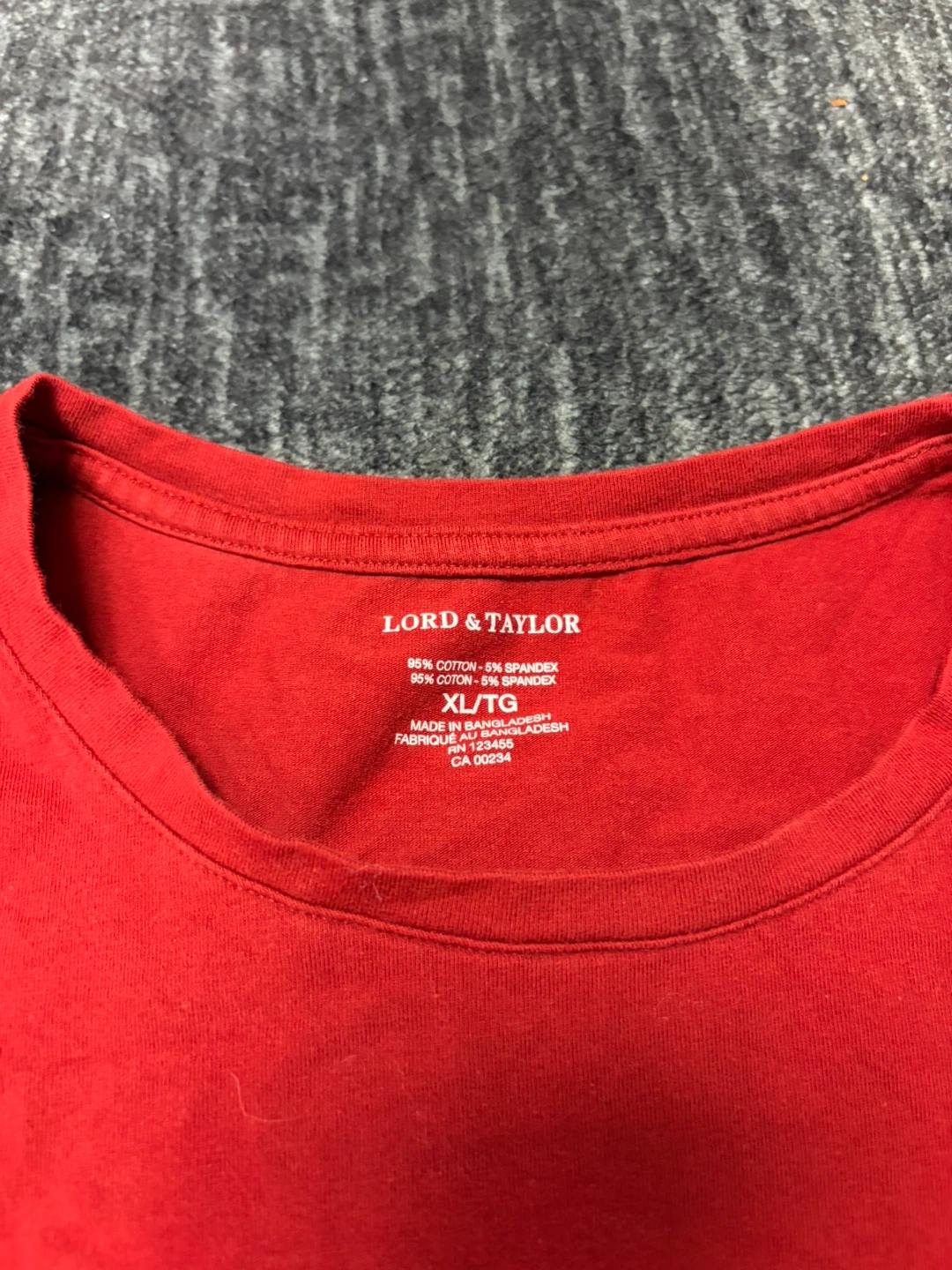 Lord & Taylor Red Long Sleeve Shirt
