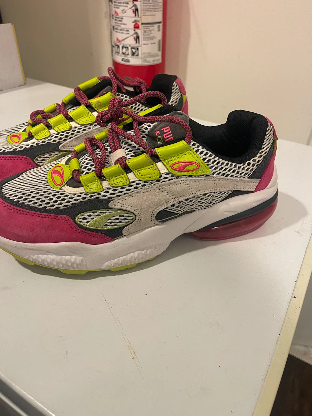 Puma Cell Sneakers - Pink and Neon Green