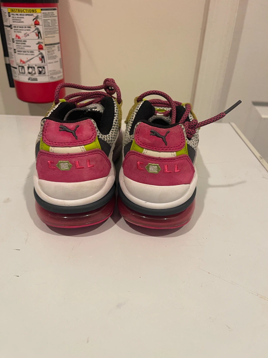 Puma Cell Sneakers - Pink and Neon Green - photo 2