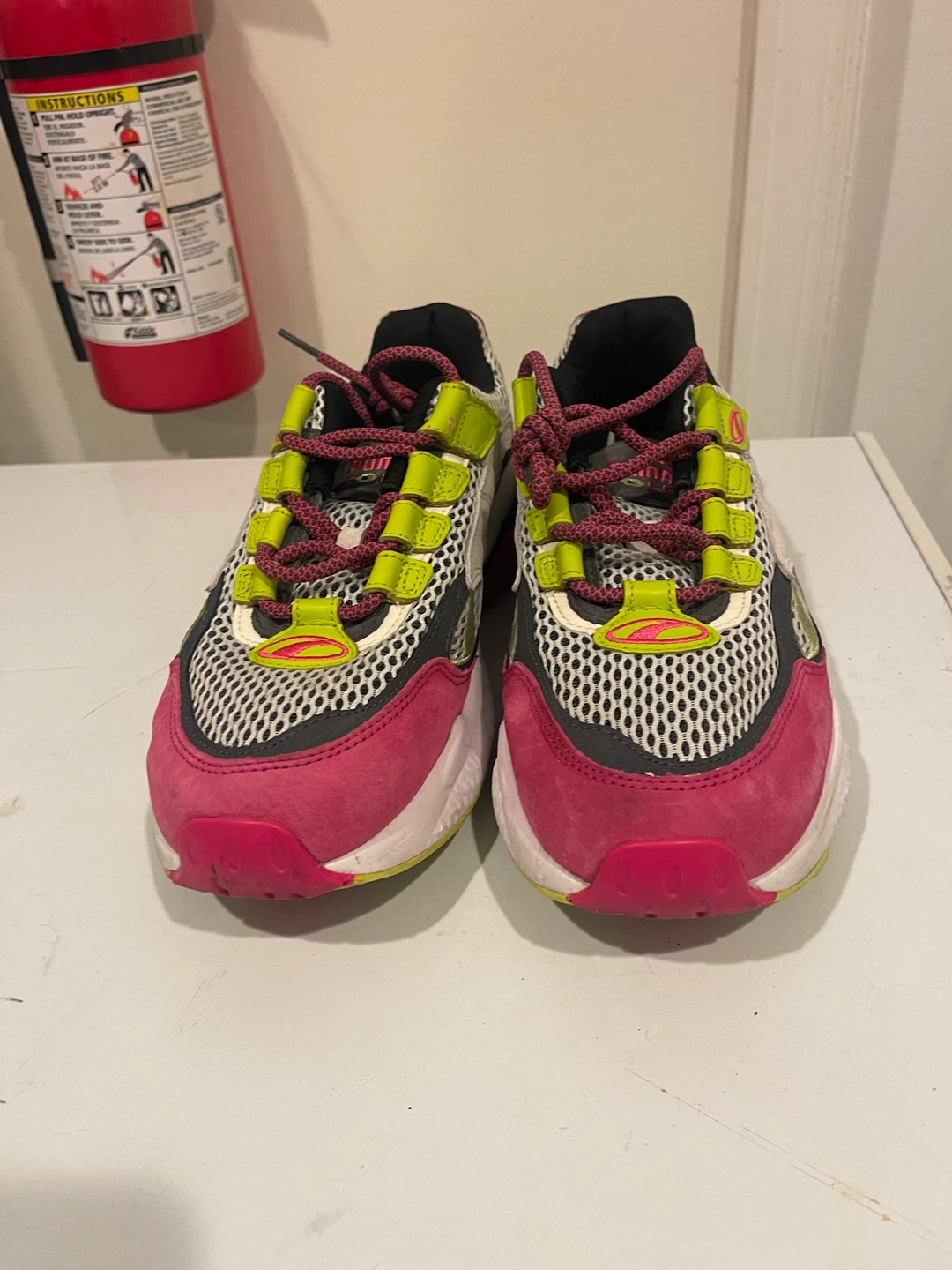 Puma Cell Sneakers - Pink and Neon Green - photo 4