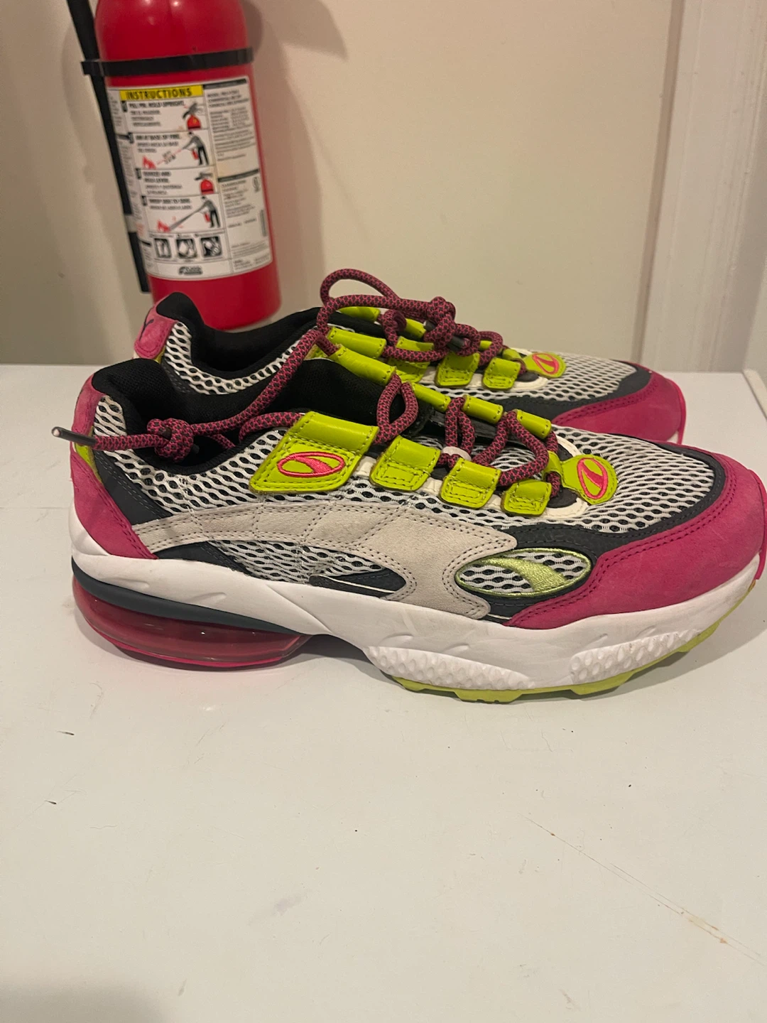 Puma Cell Sneakers - Pink and Neon Green - photo 5