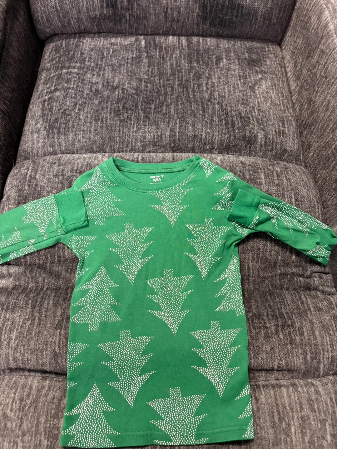 Carter's Green Christmas Tree Long-Sleeve Shirt