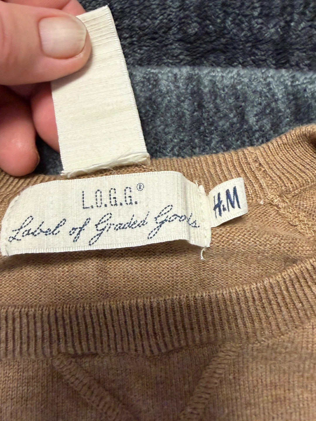 H&M L.O.G.G. Tan Crewneck Sweater - photo 3
