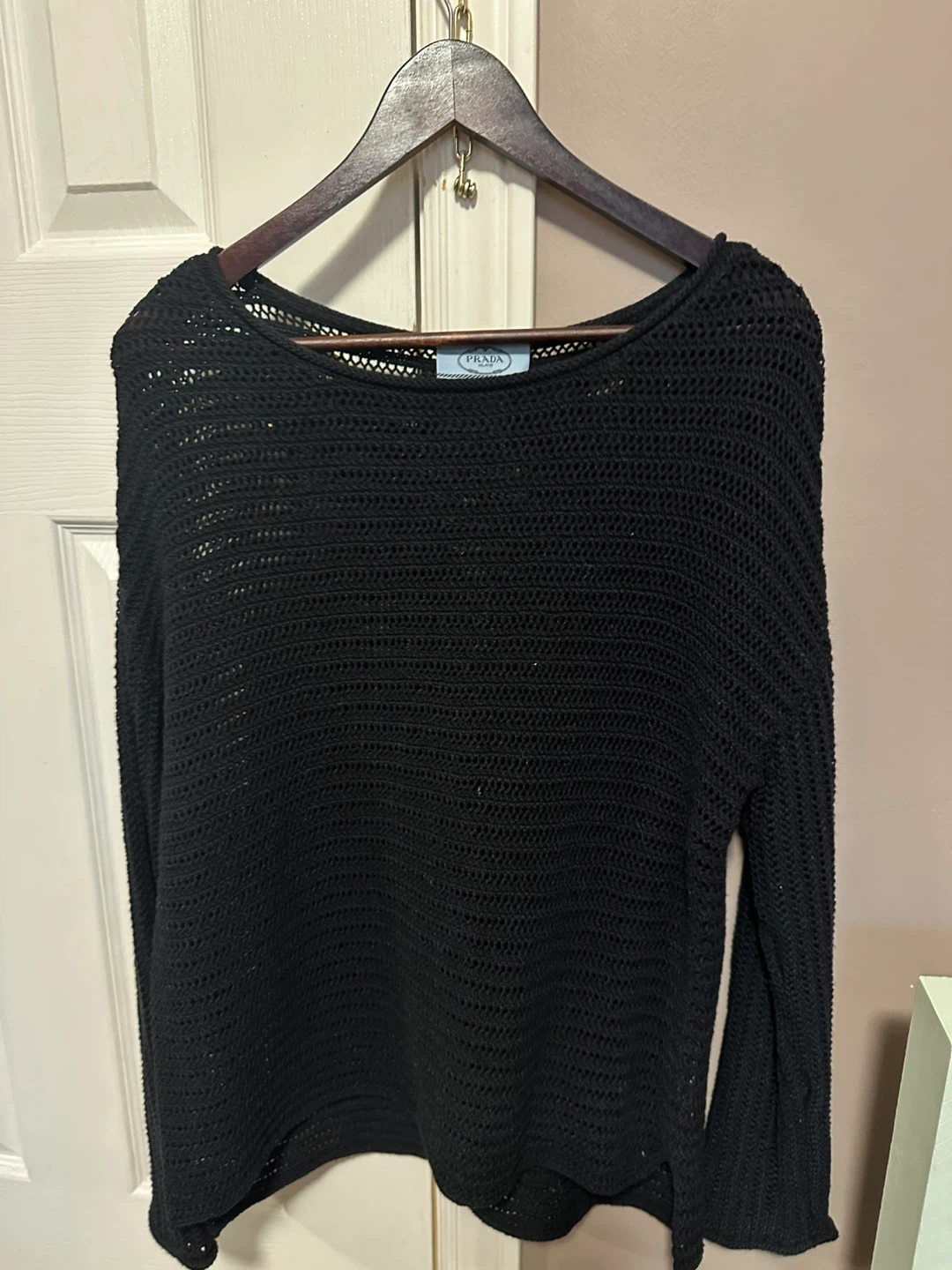 Prada Black Crochet Sweater