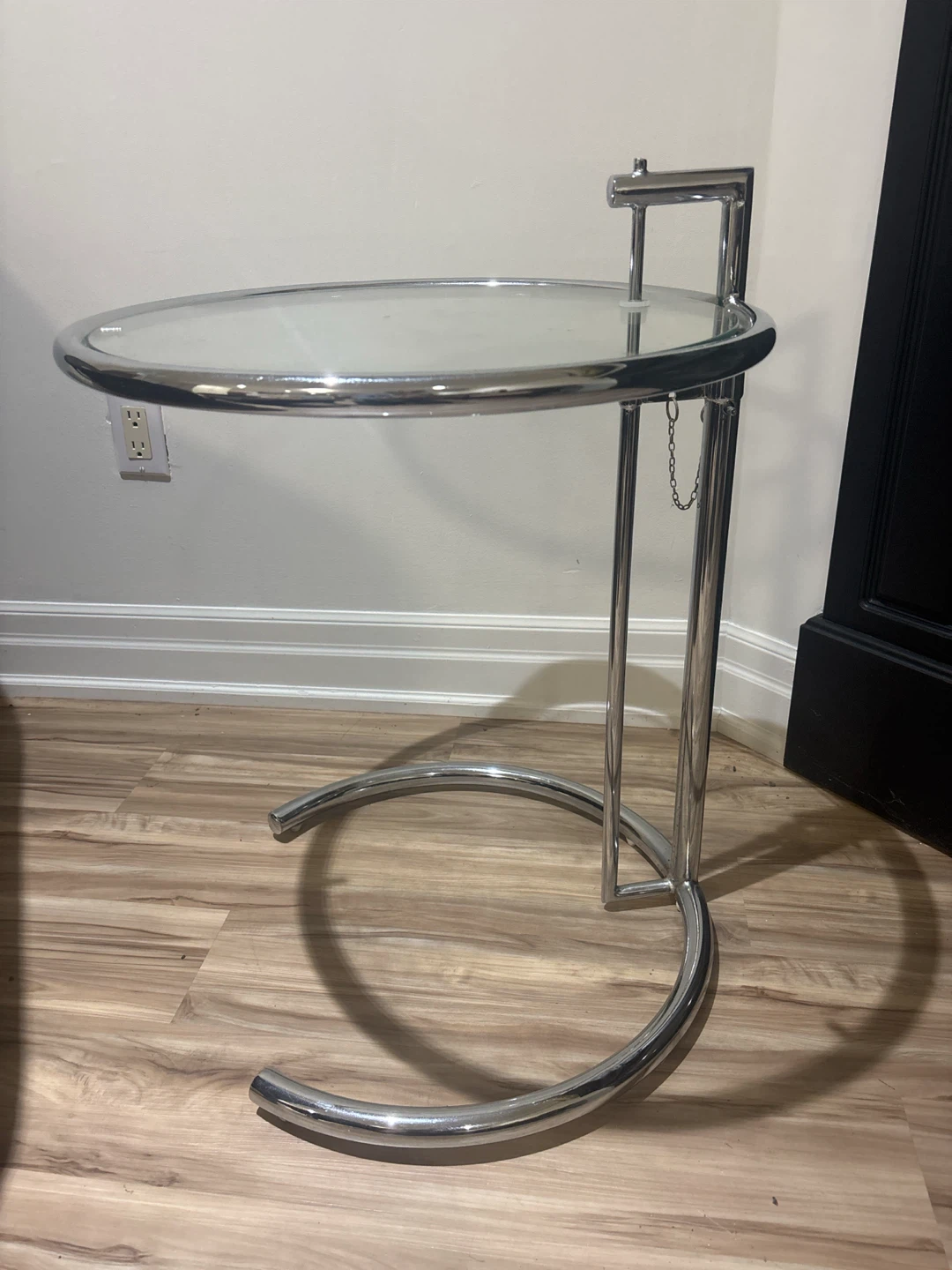 Chrome and Glass Side Table - photo 2