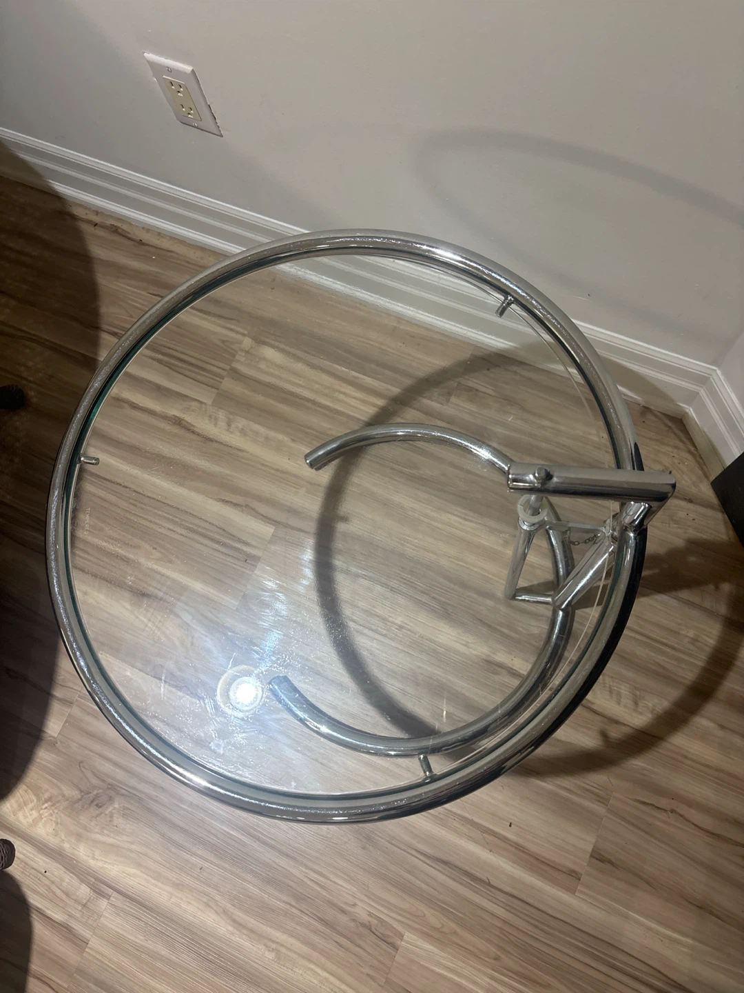 Chrome and Glass Side Table - photo 3