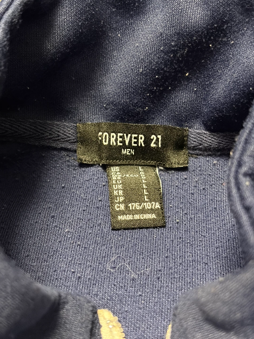 Forever 21 Men's Navy Zip-Up Track Jacket - photo 2