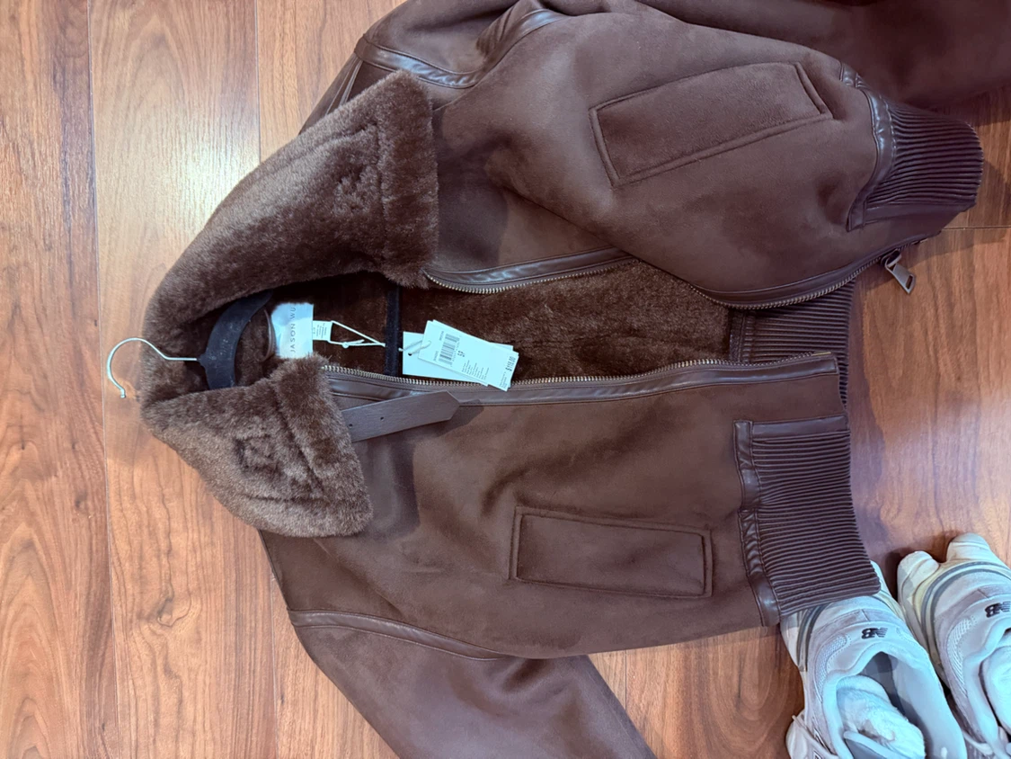 Jason Wu Women's Brown Faux Suede Jacket - photo 2