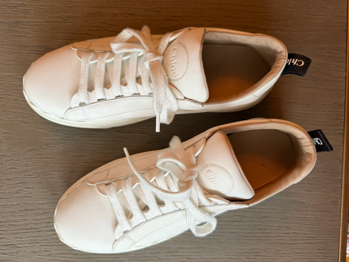 Chloé white leather sneakers