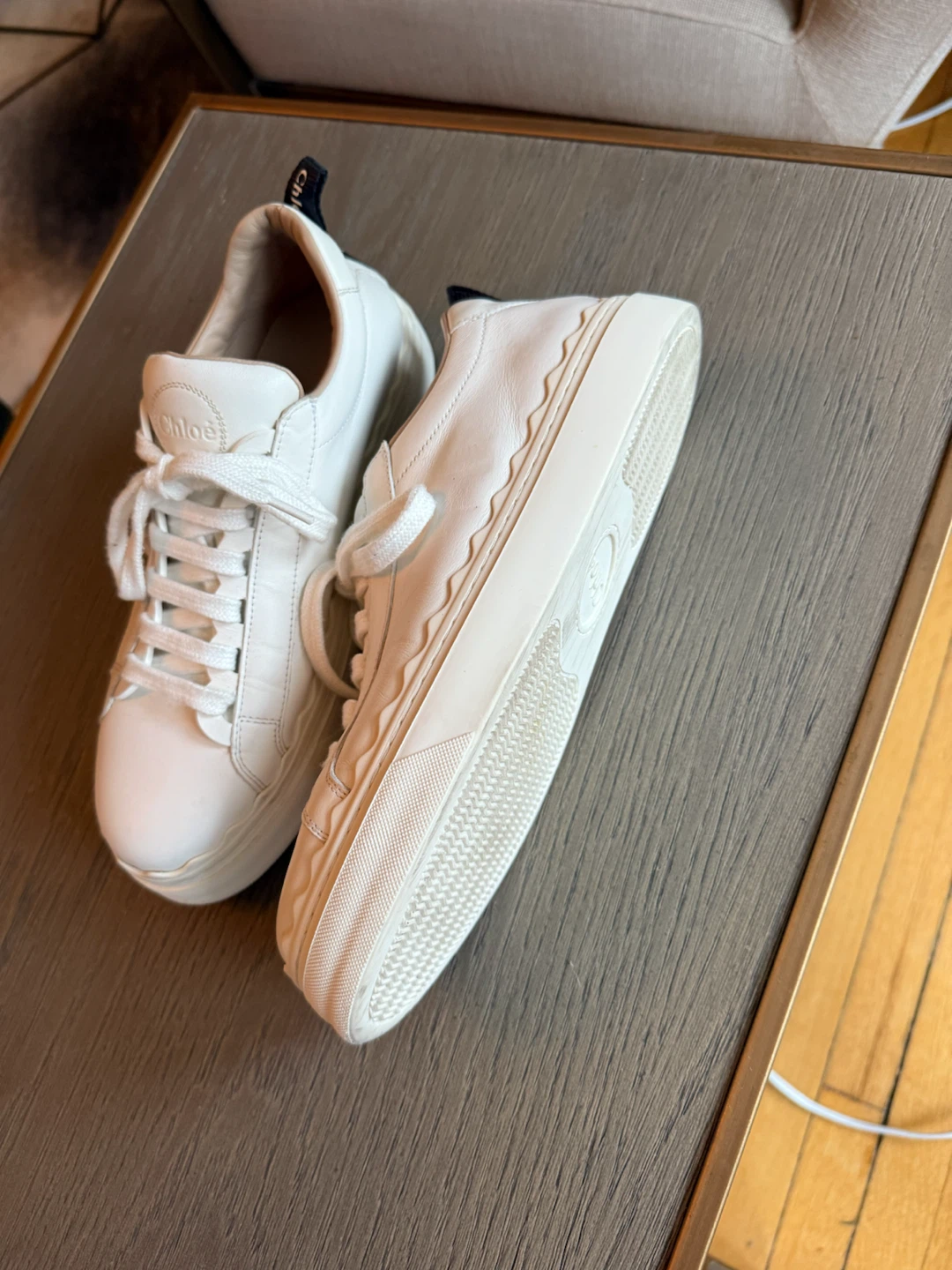 Chloé white leather sneakers - photo 3